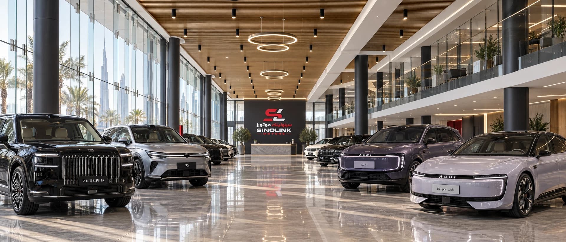 SINOLINK MOTORS Flagship Showroom Interior Dubai